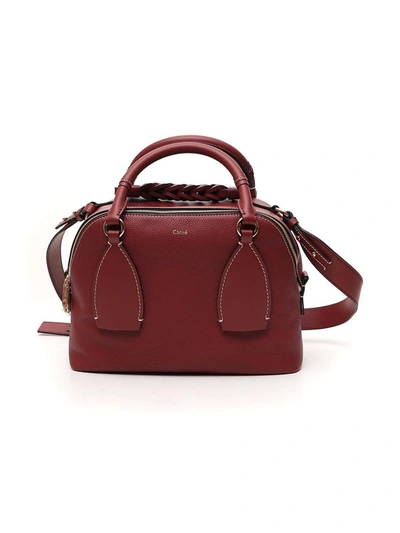 Shop Chloé Daria Medium Shoulder Bag In Brown