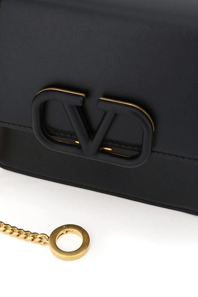 Shop Valentino Vsling Shoulder Bag In Black