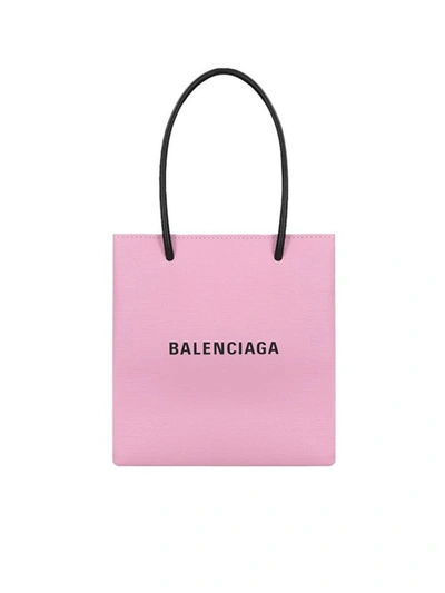 Shop Balenciaga North South Xxs Shopping Tote Bag In Pink