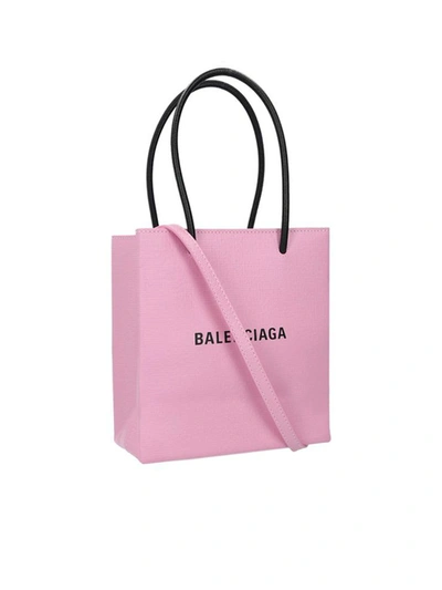 Shop Balenciaga North South Xxs Shopping Tote Bag In Pink