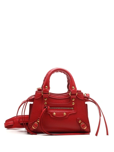 Shop Balenciaga Neo Classic City Nano Shoulder Bag In Red