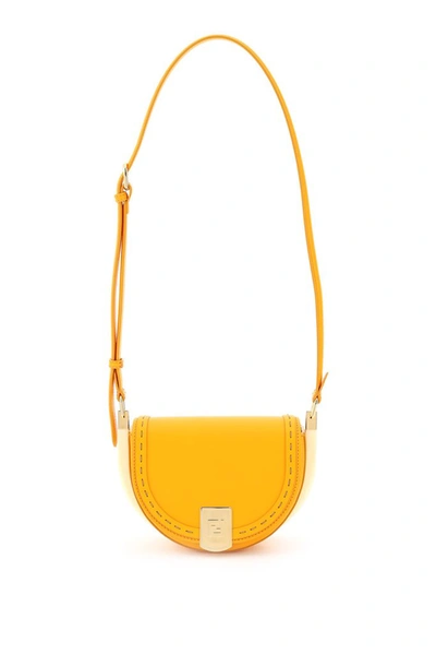 Shop Fendi Moonlight Satchel Bag In Yellow