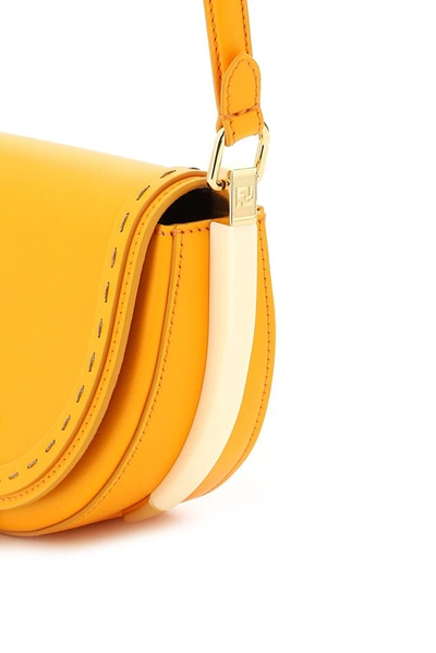 Shop Fendi Moonlight Satchel Bag In Yellow