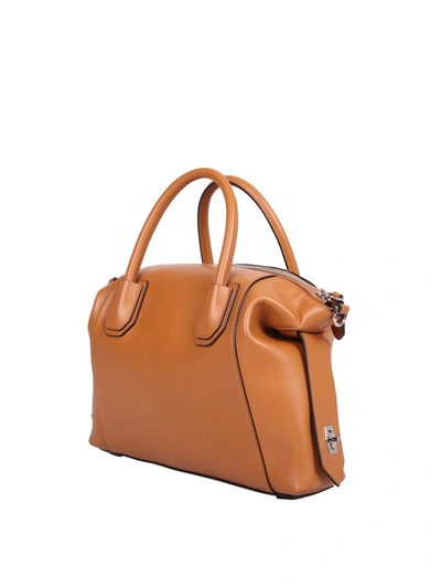 Shop Givenchy Antigona Soft Small Tote Bag In Brown