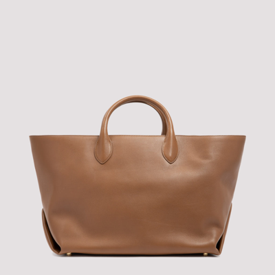 Shop Khaite Amelia Medium Tote Bag In Beige