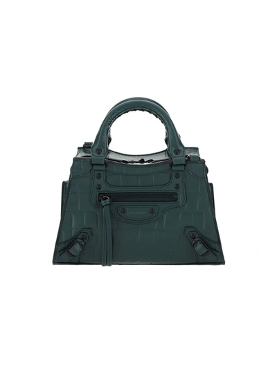 Shop Balenciaga Neo Classic Mini Top Handle Bag In Green