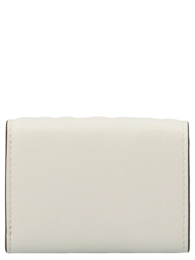 Shop Fendi F Is  Embossed Wallet In White