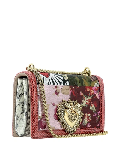 Shop Dolce & Gabbana Devotion Patchwork Shoulder Bag In Multi