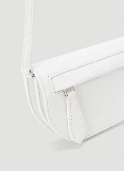 Shop Burberry Olympia Mini Shoulder Bag In White