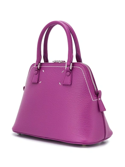 Shop Maison Margiela 5ac Mini Tote Bag In Purple