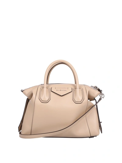 Shop Givenchy Antigona Soft Small Tote Bag In Beige