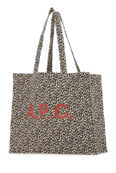 Shop Apc A.p.c. Leopard Print Tote Bag In Multi
