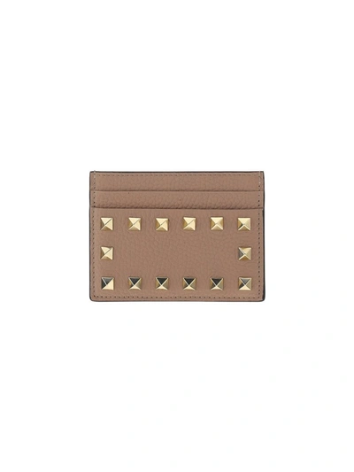 Shop Valentino Garavani Rockstud Cardholder In Pink