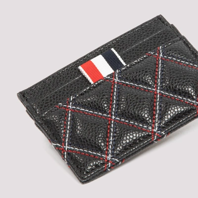 Shop Thom Browne Quilted Card Case In Black