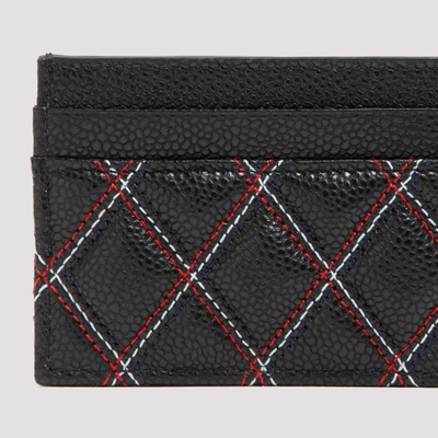 Shop Thom Browne Quilted Card Case In Black