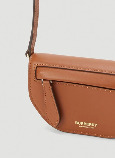 Shop Burberry Olympia Mini Shoulder Bag In Brown