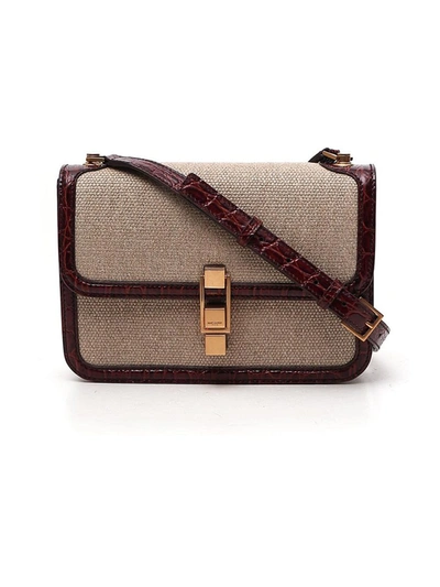 Shop Saint Laurent Carré Satchel Bag In Beige