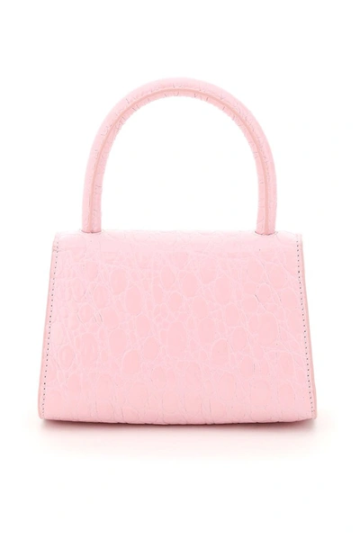 Shop By Far Mini Embossed Tote Bag In Pink