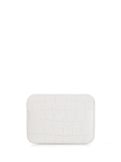 Shop Balenciaga Cash Embossed Card Holder In White