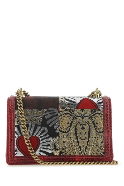 Shop Dolce & Gabbana Devotion Patchwork Shoulder Bag In Multi