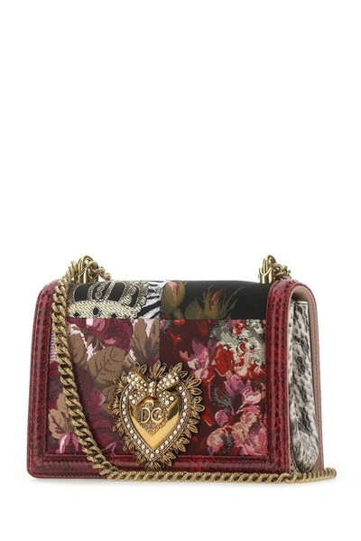 Shop Dolce & Gabbana Devotion Patchwork Shoulder Bag In Multi