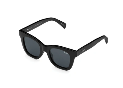 Shop Quay After Hours Extra Large In Matte Black,smoke Polarized