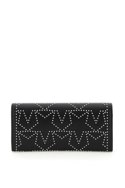 Shop Jimmy Choo Star Studded Wallet In Black