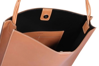 Shop Jil Sander Large Tangle Shoulder Bag In Brown