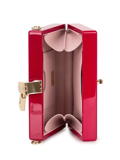Shop Dolce & Gabbana Mural Print Box Clutch Bag In Red