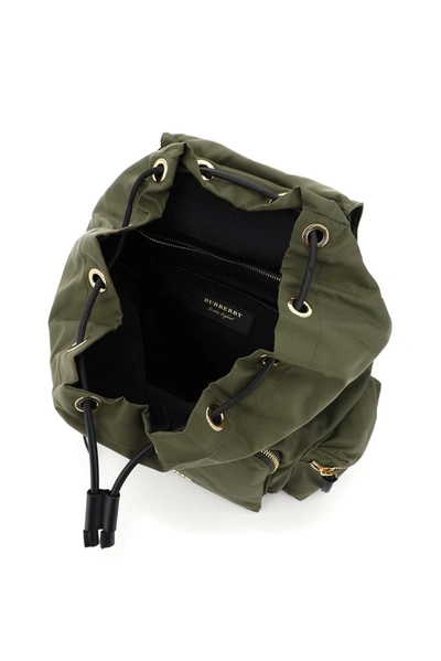 Shop Burberry Logo Large Rucksack In Green