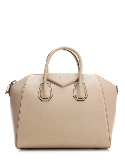 Shop Givenchy Antigona Medium Tote Bag In Beige