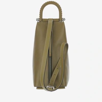 Shop Jw Anderson Wedge Small Tote Bag In Green
