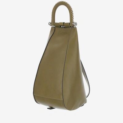 Shop Jw Anderson Wedge Small Tote Bag In Green