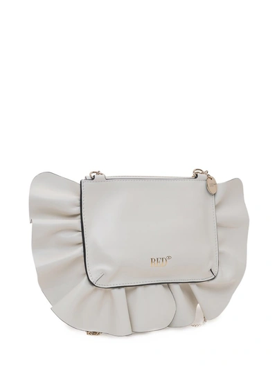 Shop Red Valentino Redvalentino Rock Ruffled Clutch Bag In White