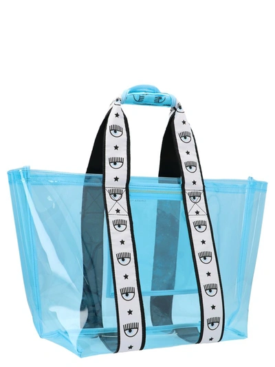 Shop Chiara Ferragni Logomania Tote Bag In Blue