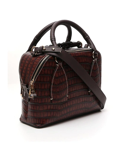 Shop Chloé Daria Shoulder Bag In Brown