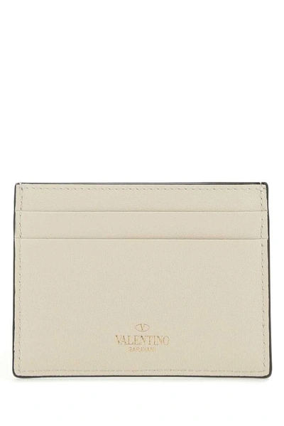 Shop Valentino Garavani Rockstud Cardholder In White