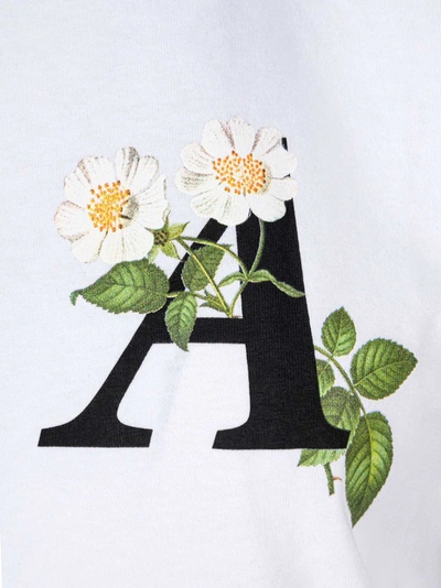 Shop Palm Angels Daisy Logo Cropped T In White