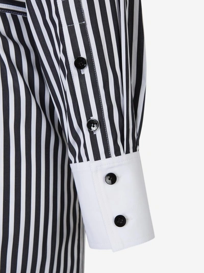 Shop Proenza Schouler Striped Wrap Shirt Dress In Multi