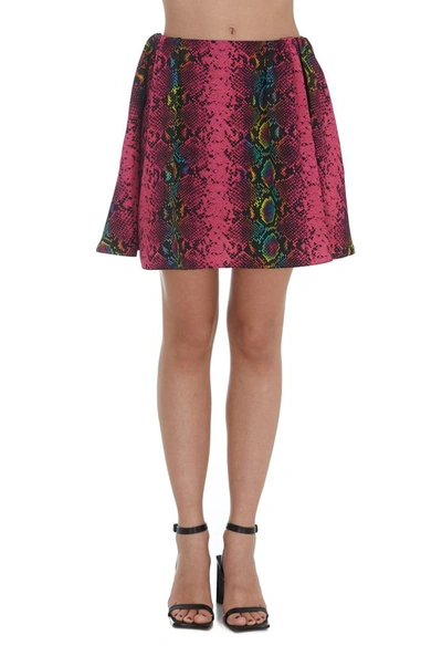 Shop Versace All Over Print Skater Skirt In Multi