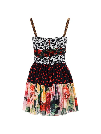 Shop Dolce & Gabbana Patchwork Mini Dress In Multi