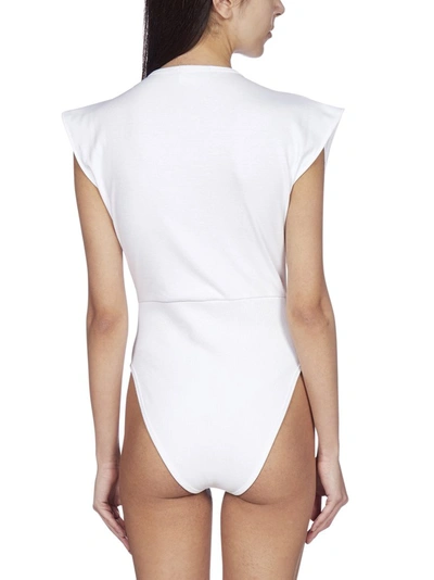 Shop Gcds Logo Print Bodysuit In White