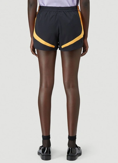 Shop Martine Rose Logo Patch Shorts In Black