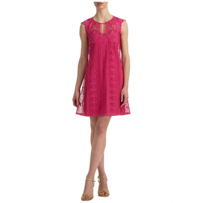 Shop Alberta Ferretti Embroidered Mini Dress In Pink