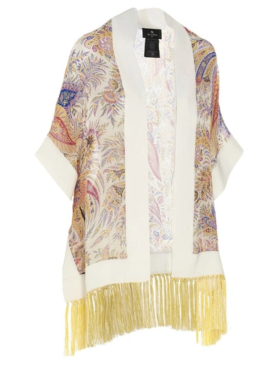 Shop Etro Paisley Printed Kimono In Multi