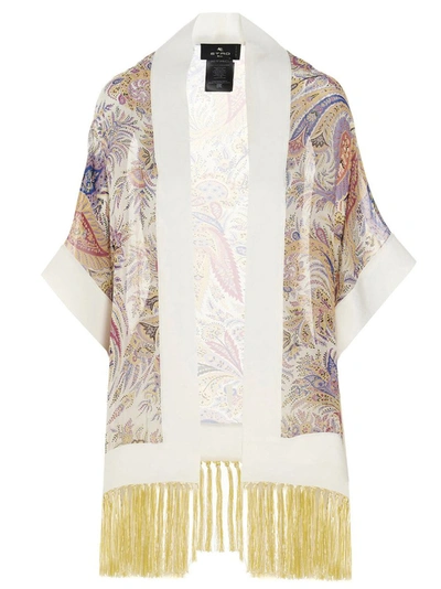 Shop Etro Paisley Printed Kimono In Multi