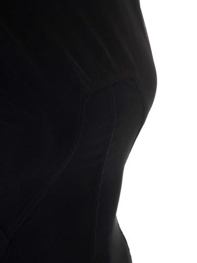 Shop Rick Owens Sleeveless Tulle Side Slits Maxi Dress In Black