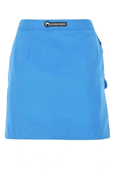 Shop Marine Serre Survival Cycling Skirt In Blue