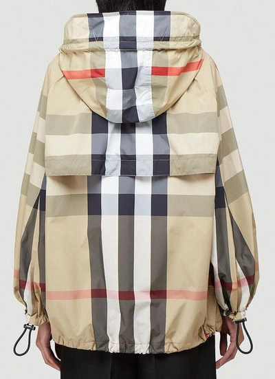 Shop Burberry Vintage Check Windbreaker Jacket In Beige