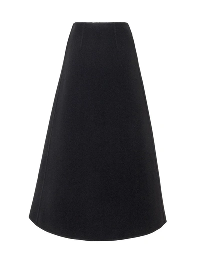 Shop Givenchy Wrap Front Midi Skirt In Black